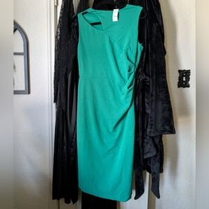 New York & Company XS Green Business Career Dress